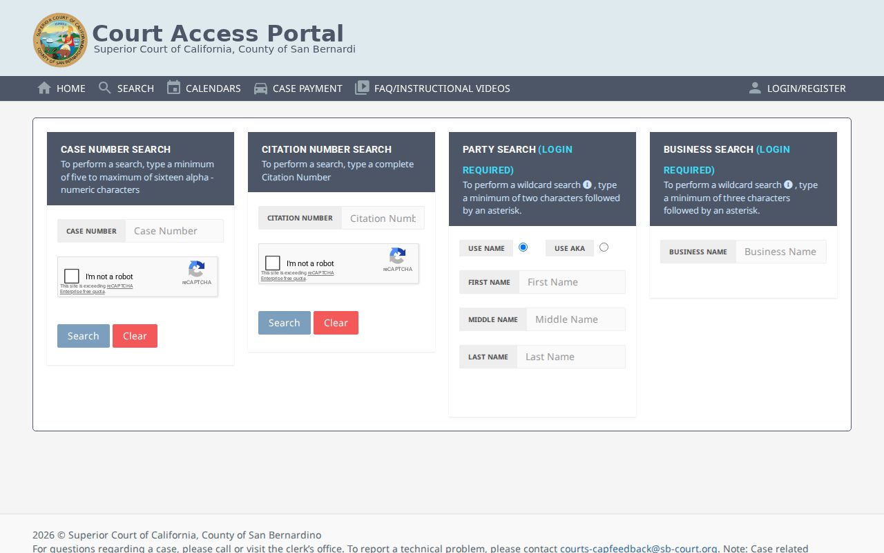 Redlands people search court records portal